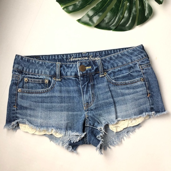 American Eagle Outfitters Pants - AEO Distressed Festival Jean Denim Mini Shorts